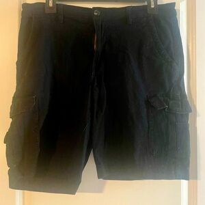 Black cargo shorts
